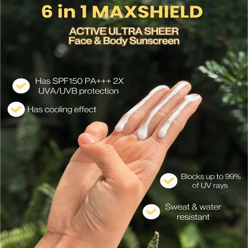 Luxe Organix SPF 150 MAXShield Ultra Protection Sunscreen For Face & Body 100ml