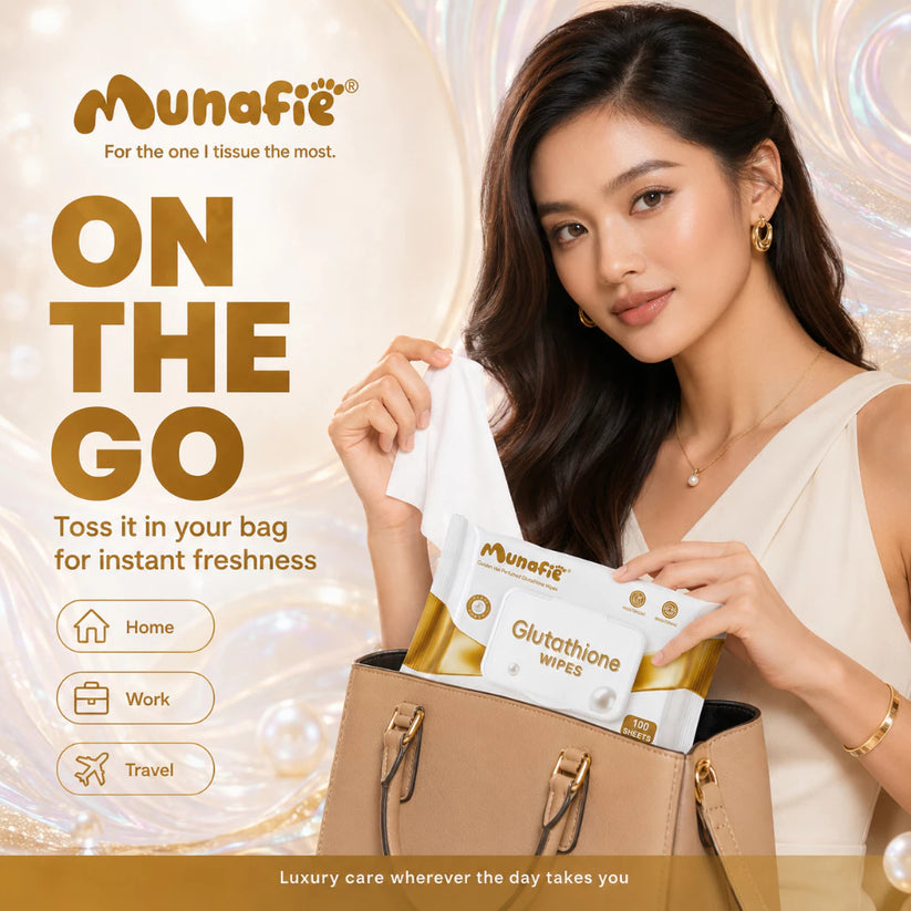 MUNAFIE Glutathione Wet Wipes 100sheets