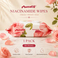 MUNAFIE Niacinamide Rose Scented Cleansing Wet Wipes