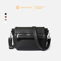 BELINDA Casual Messenger Bag with Zipper Accent Flap