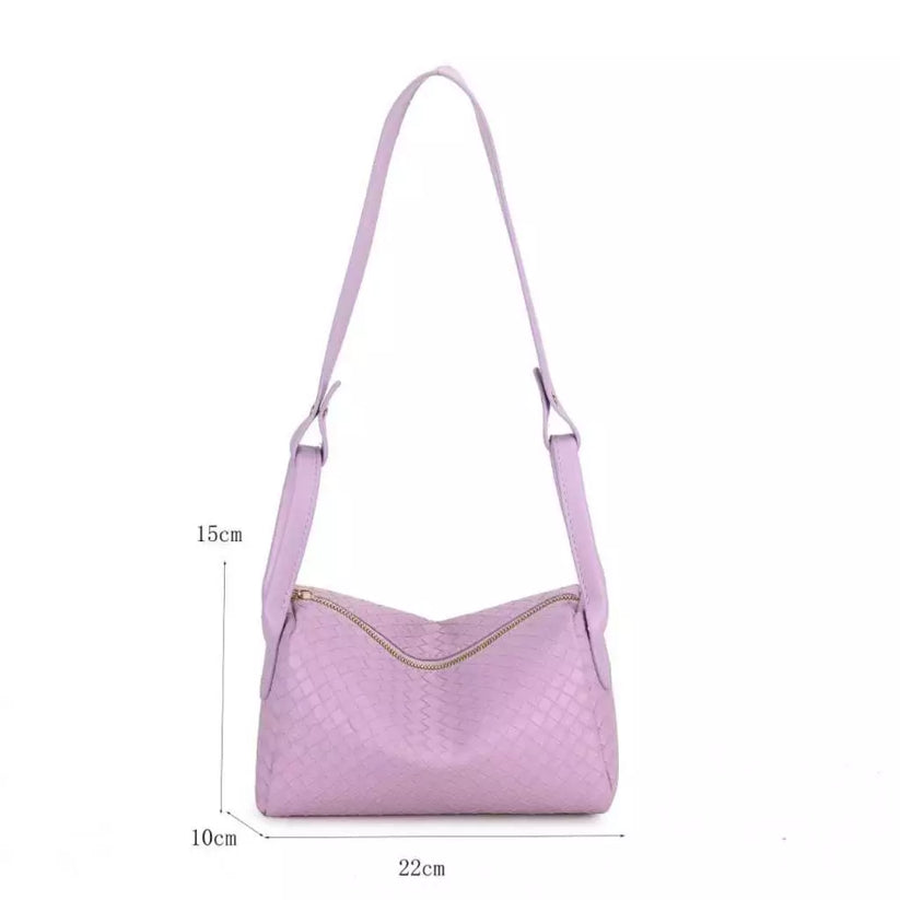 Leather Woven Shoulder Bag
