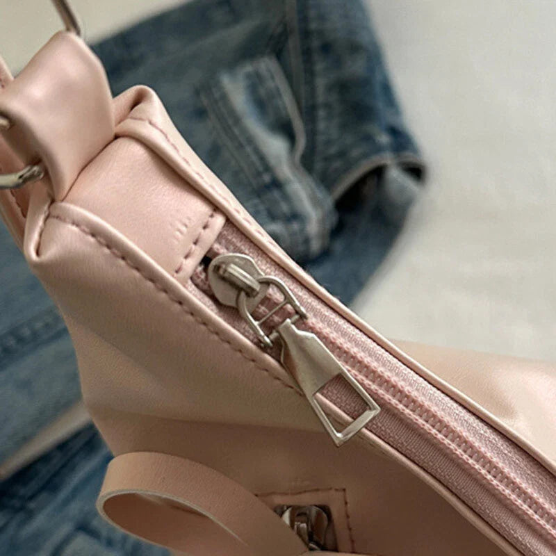 Three-Way Leather Bowknot Bag