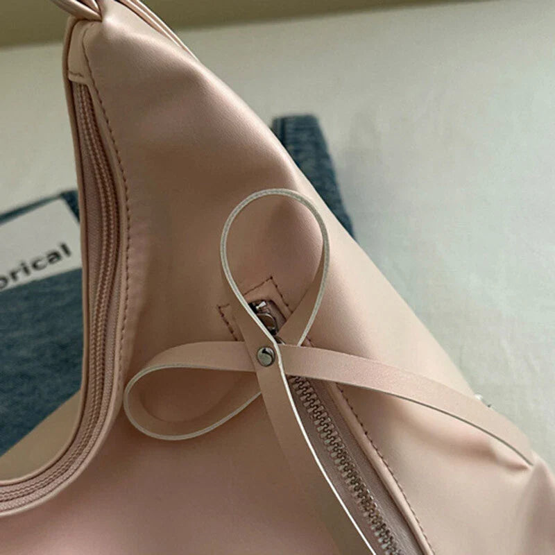 Three-Way Leather Bowknot Bag