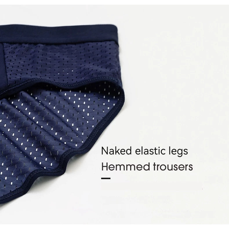 4Pcs/Set Men's Ice Silk Mesh Underwear