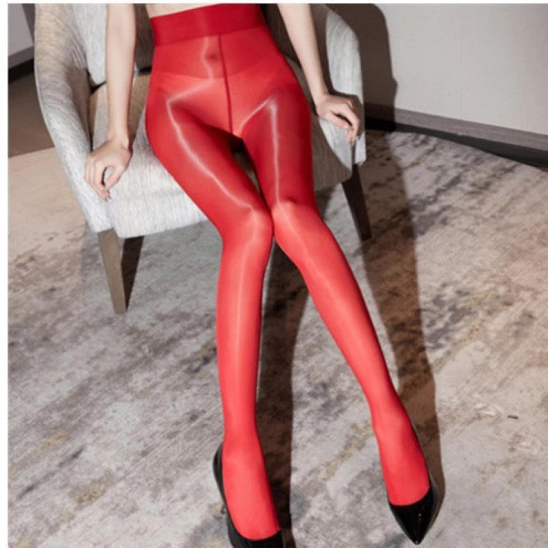 Sexy Sheer Pantyhose - Soft Shiny High Waist Tights, Anti-Snag & Tear-Resistant