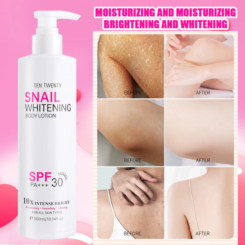 TEN TWENTY Snail Whitening 10X Intense Bright Beauty Lotion with Spf 30 PA+++