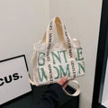 GM Trendy Canvas Letter Print Sling Bag