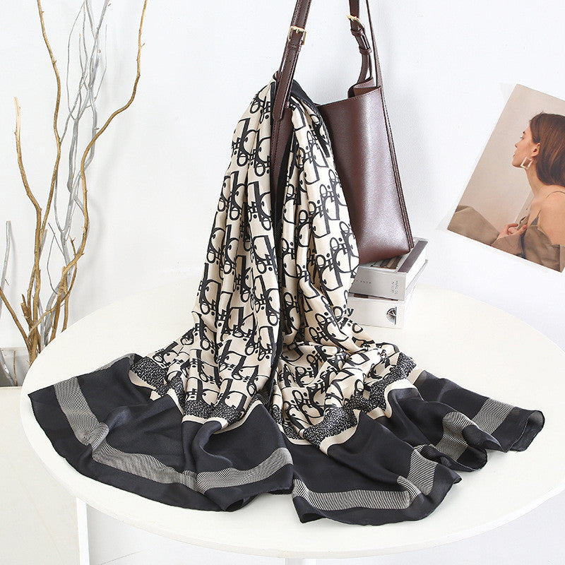 Long Printed Fashion Silk Scarf