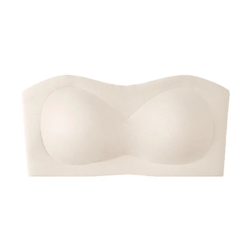 Strapless Padded Seamless Bra with Anti-Slip Design