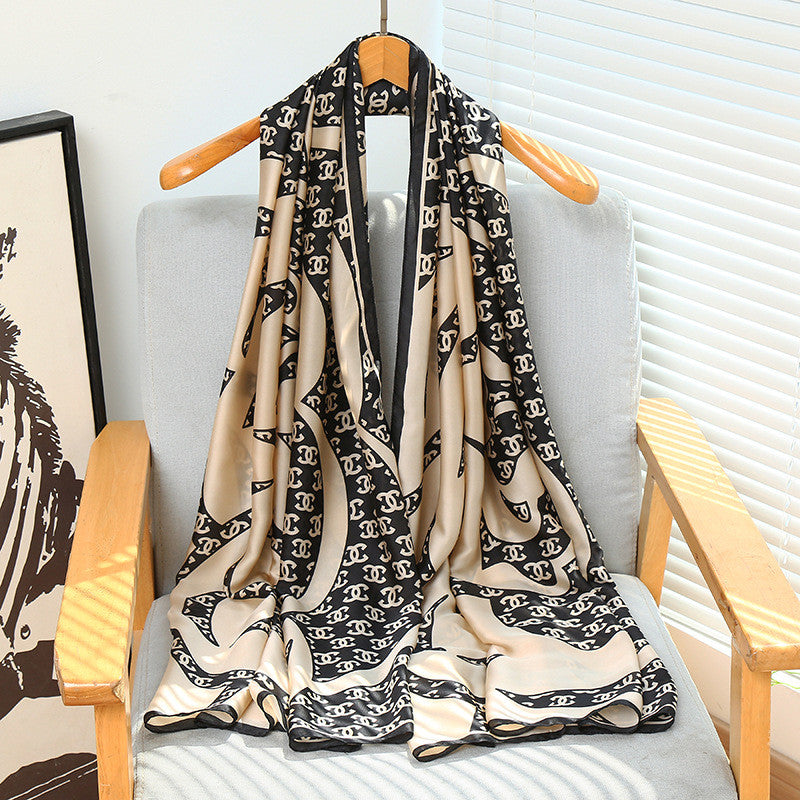 Long Printed Fashion Silk Scarf
